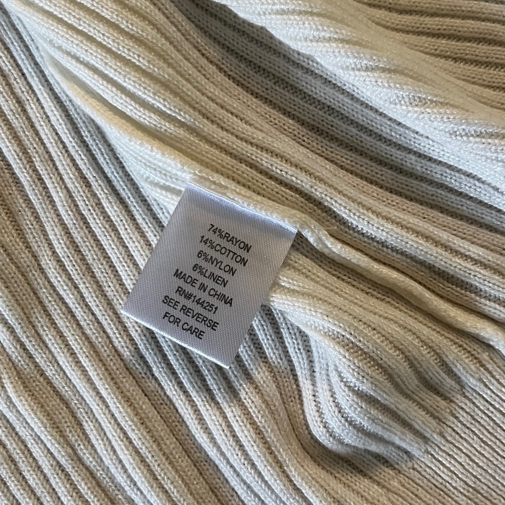 Anthropologie Rue and Willow Cream Ribbed Maxi Cardigan - Picture 16 of 16